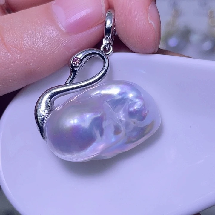 紫***尘淡水珍珠未镶嵌颈饰199