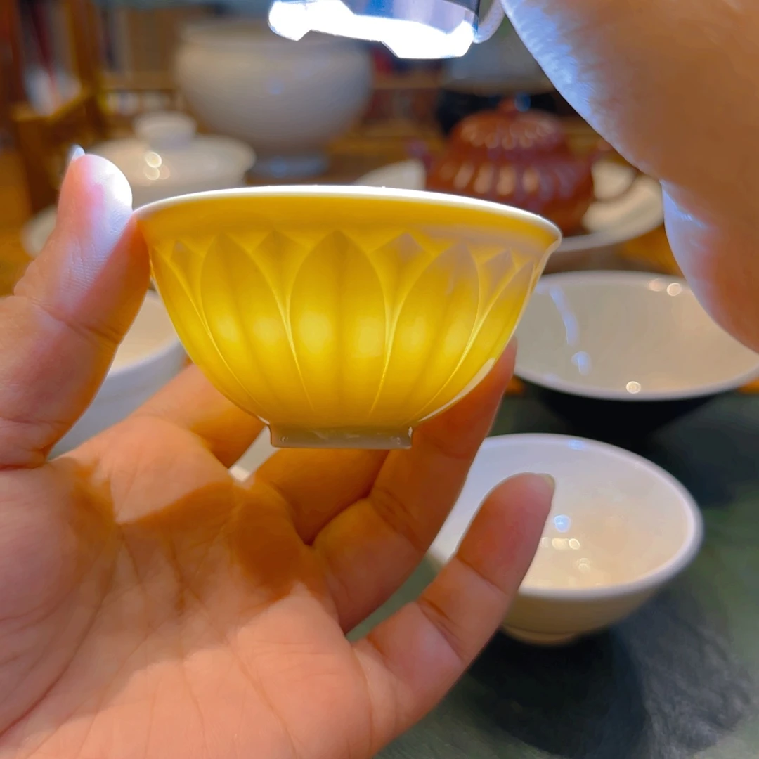 定瓷 经典莲瓣盏 80ml  6666666