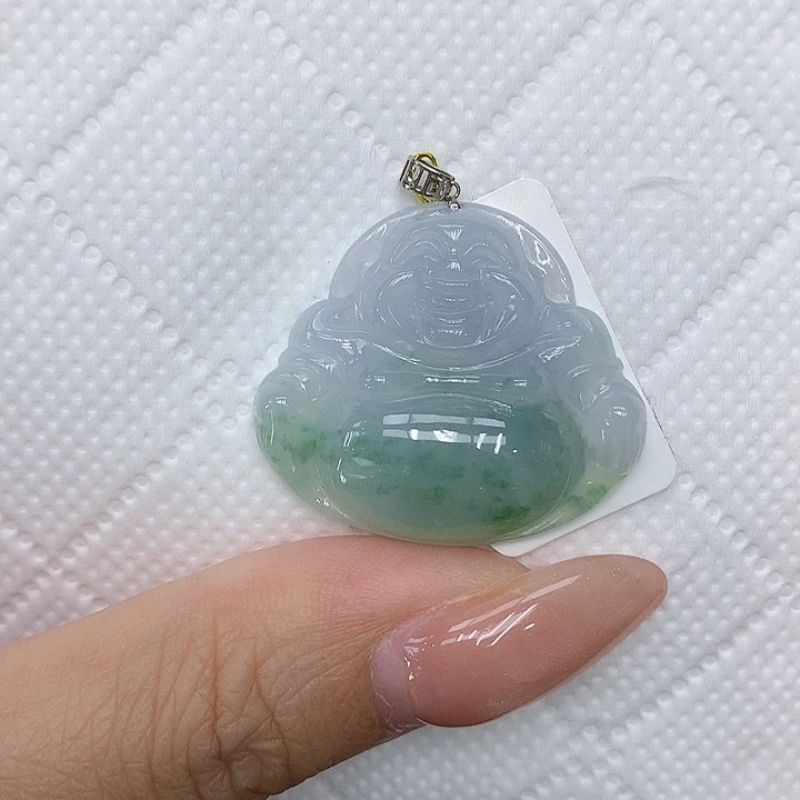 颈饰18K金镶嵌翡翠