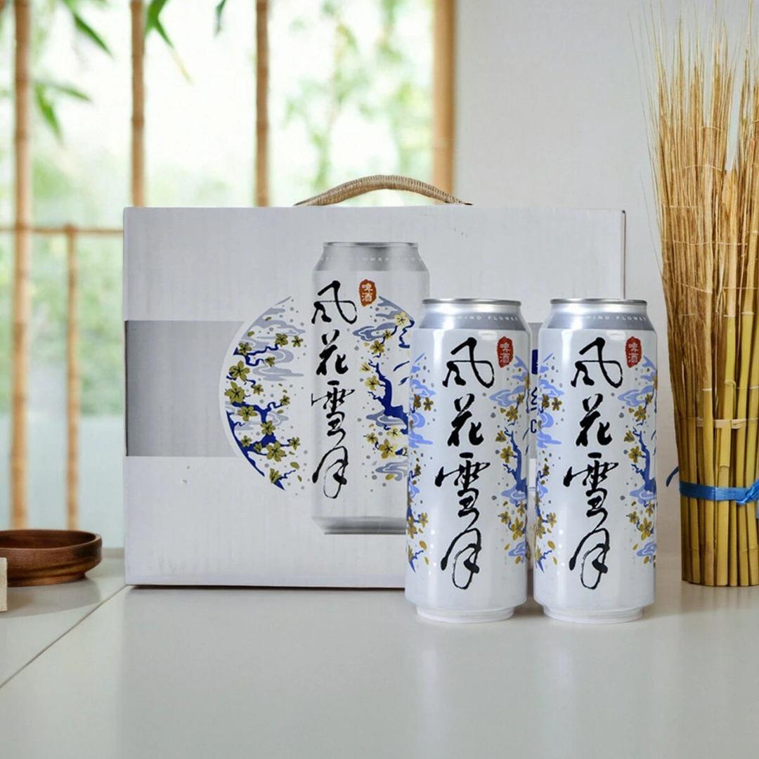 风花啤酒【经典原味】云南大理老牌淡爽小麦黄啤 500mlx6罐装一整箱