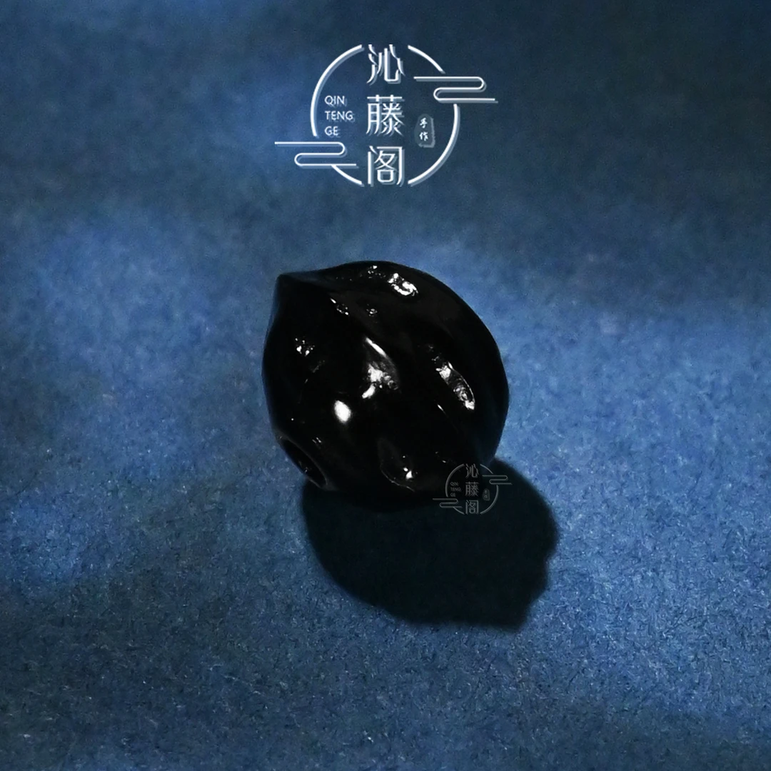 8MM黑玛瑙横打百香籽散珠文玩手串手链DIY配饰配珠腰珠顶珠单珠