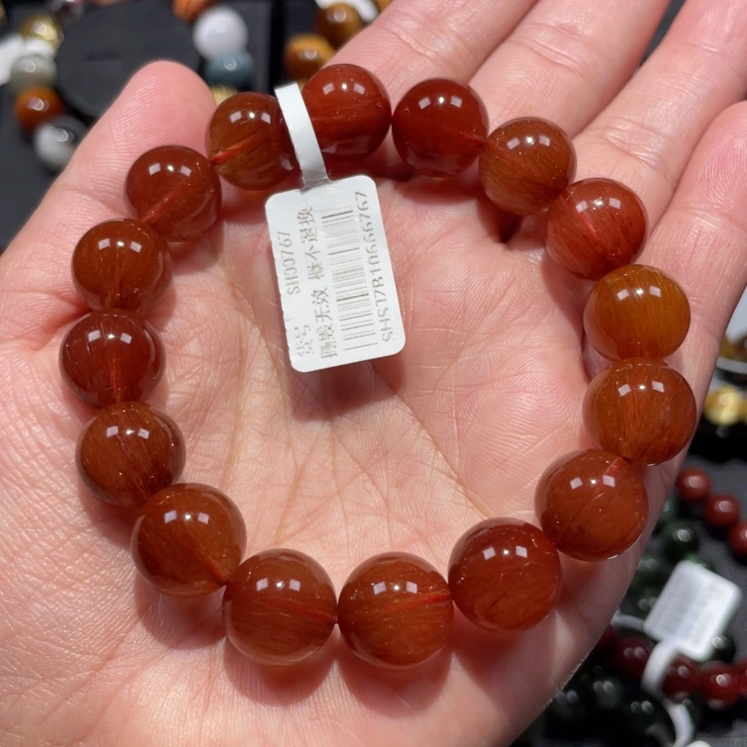 手链水晶未镶嵌红发晶13mm左右