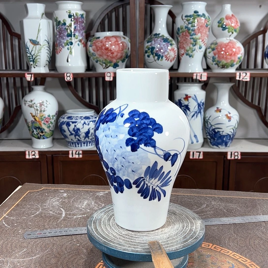 摆件景德镇陶瓷直青紫