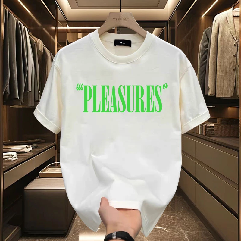 【TQUX港奢男装】2025夏季新版潮牌高品质重磅纯棉短袖T恤男女卡