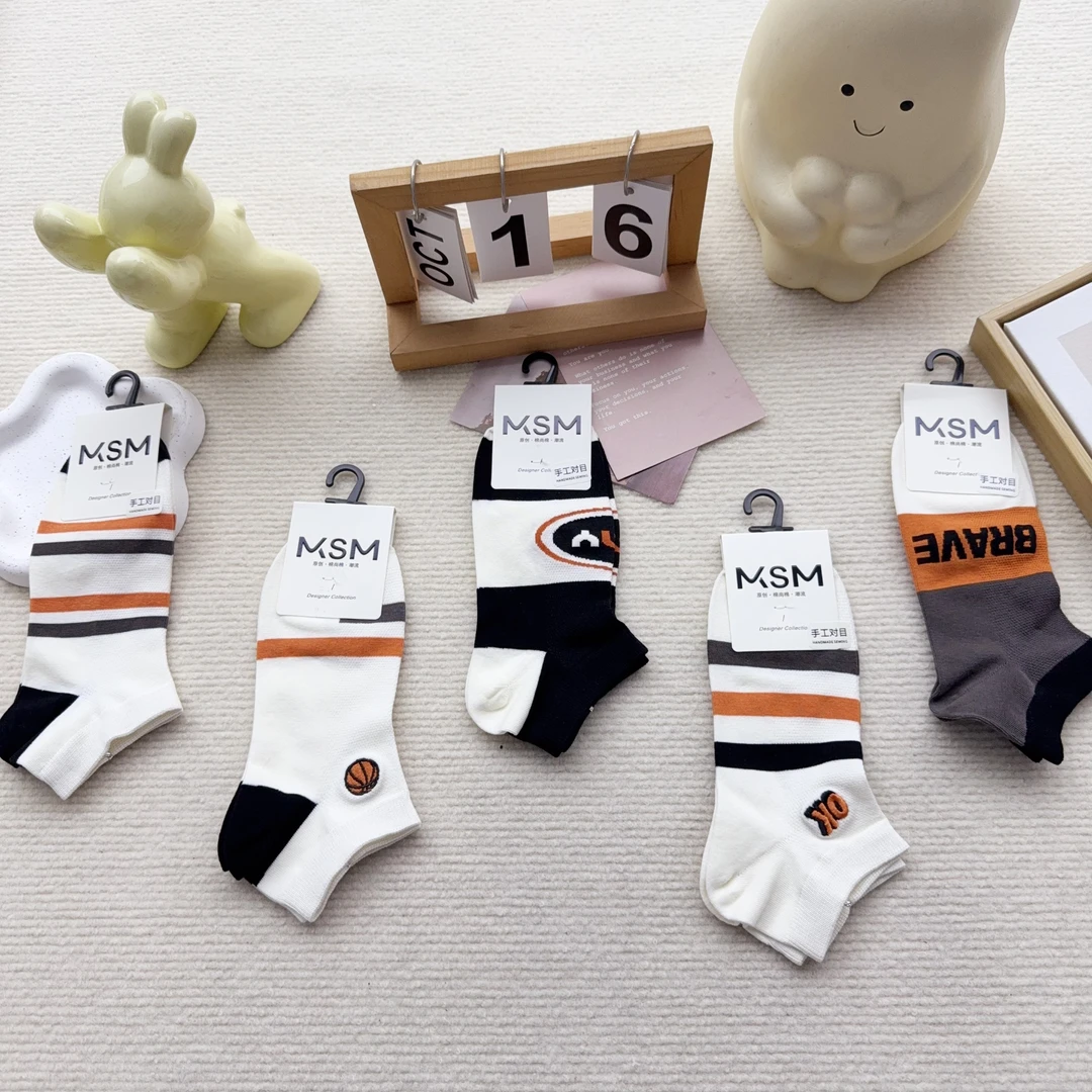 ac-8512 五双男袜休闲简约时尚船袜