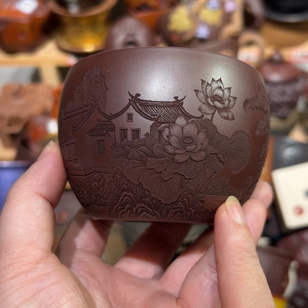 紫砂茶杯宜兴紫砂主人杯