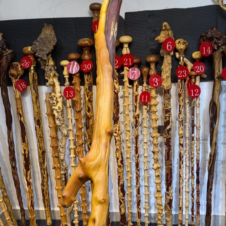 4***5香榧木南对节文明棍登山棍