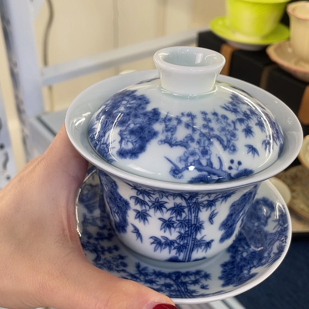 陶景德陶瓷盖碗茶具