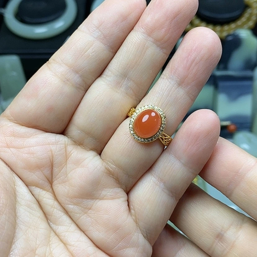【闪购商品】和田玉戒指银S925镶嵌