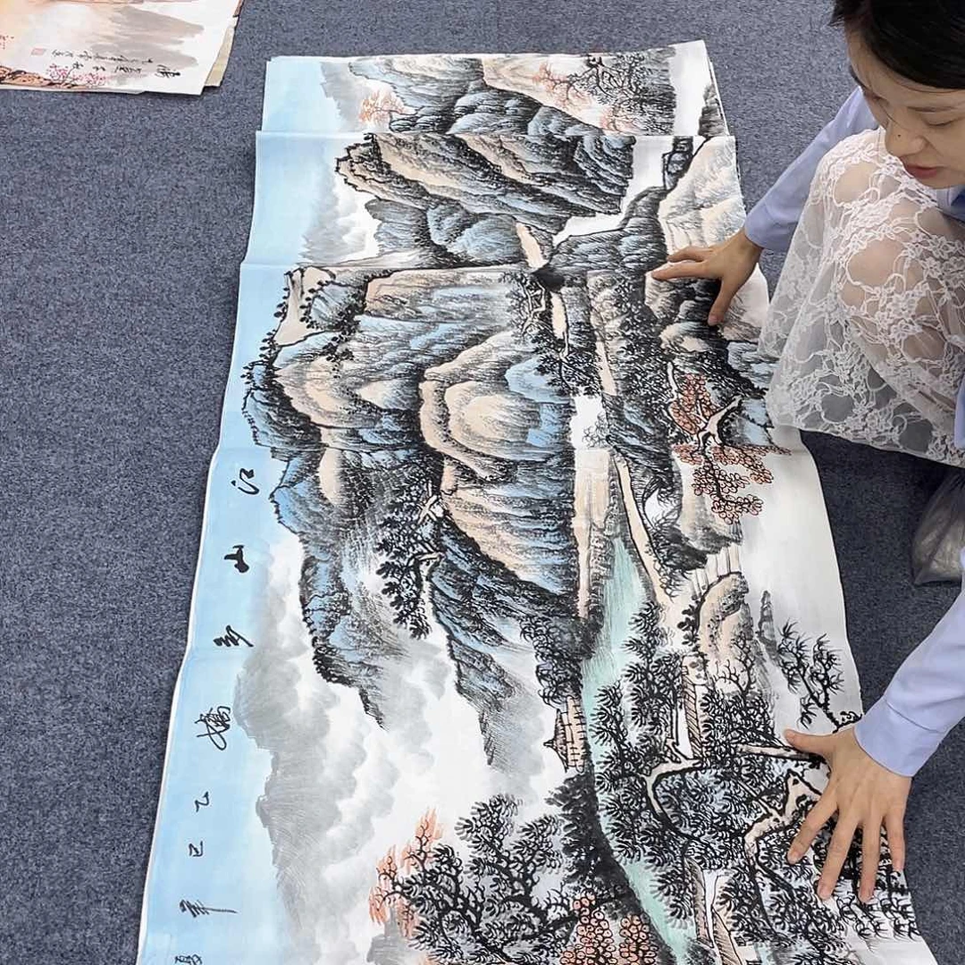 国画作品小姐姐放漏…