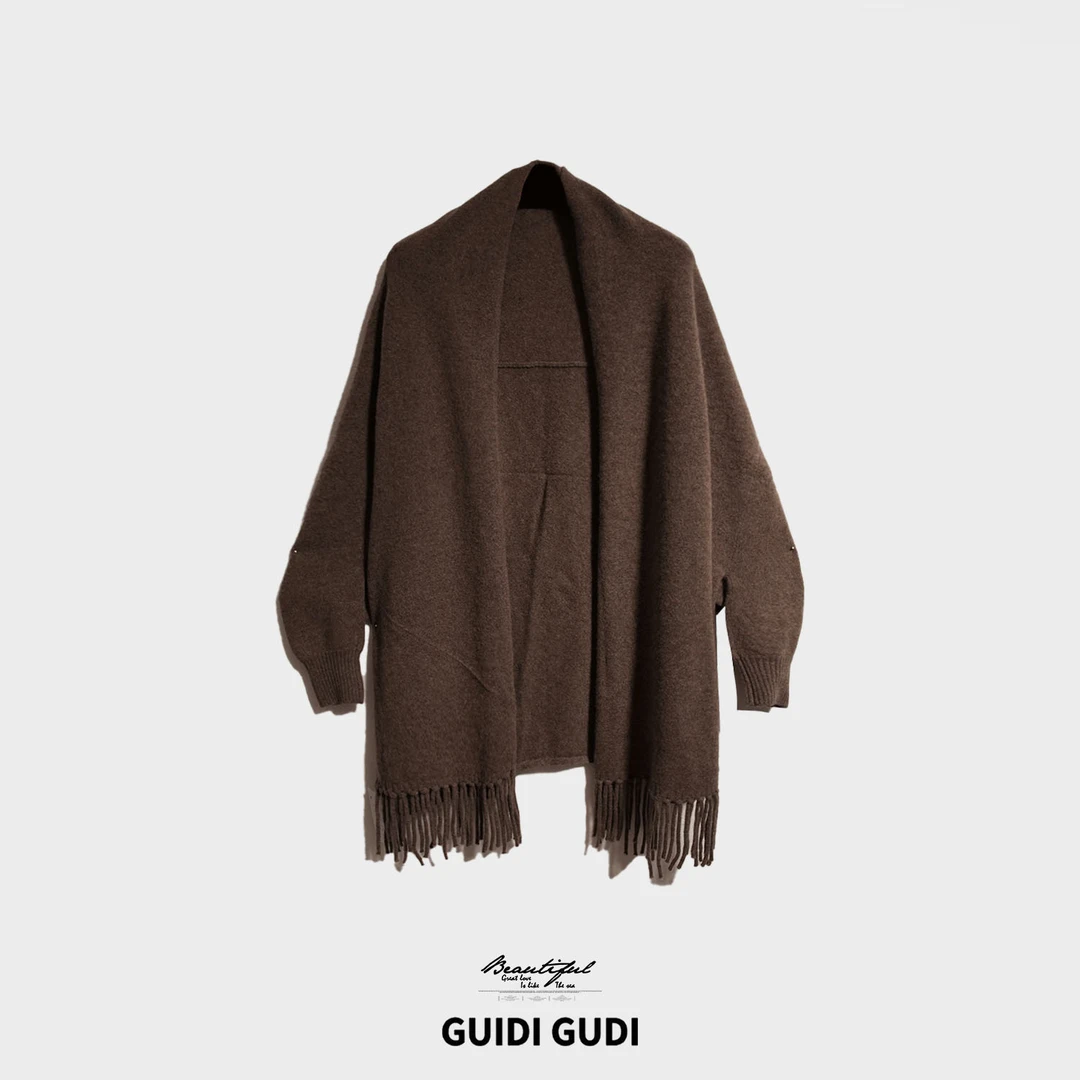 GUIDI GUDI【铁牛】牦牛绒重工时尚外套/黄加蓝
