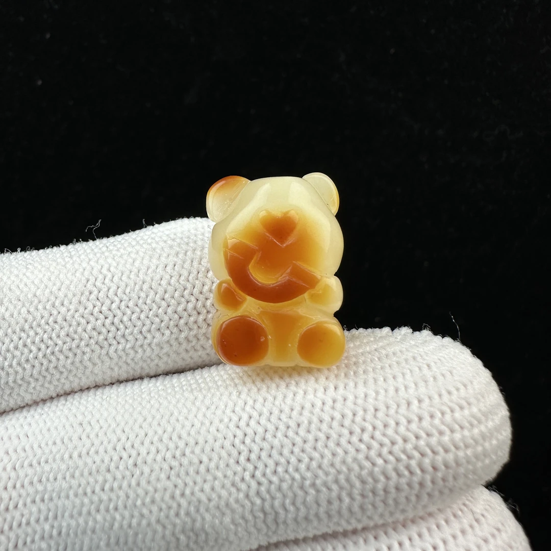 R7728 天然蜜蜡 小熊13*19 mm 支持复检 假一发四