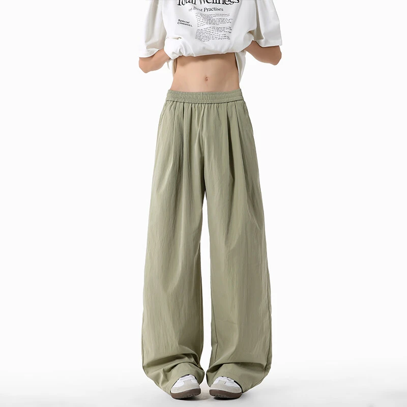 冰丝山本裤男女夏季新款薄款凉感透气cleanfit阔腿休闲宽松长裤子