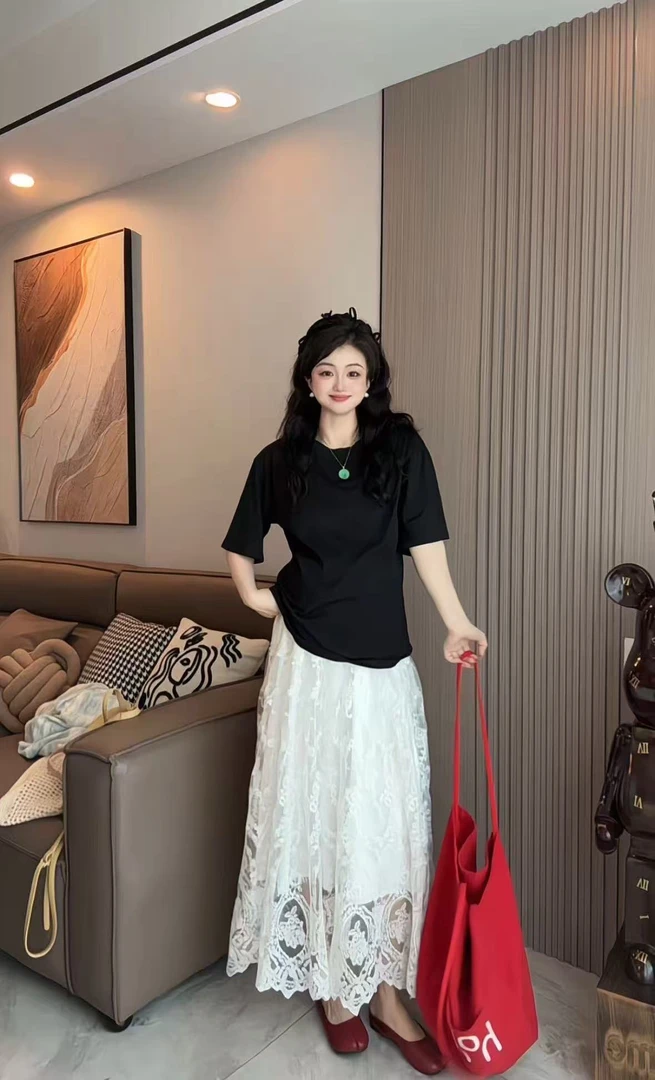 孕妇装2025春夏季新款时尚休闲慵懒风上衣气质百搭孕妇半身裙套装