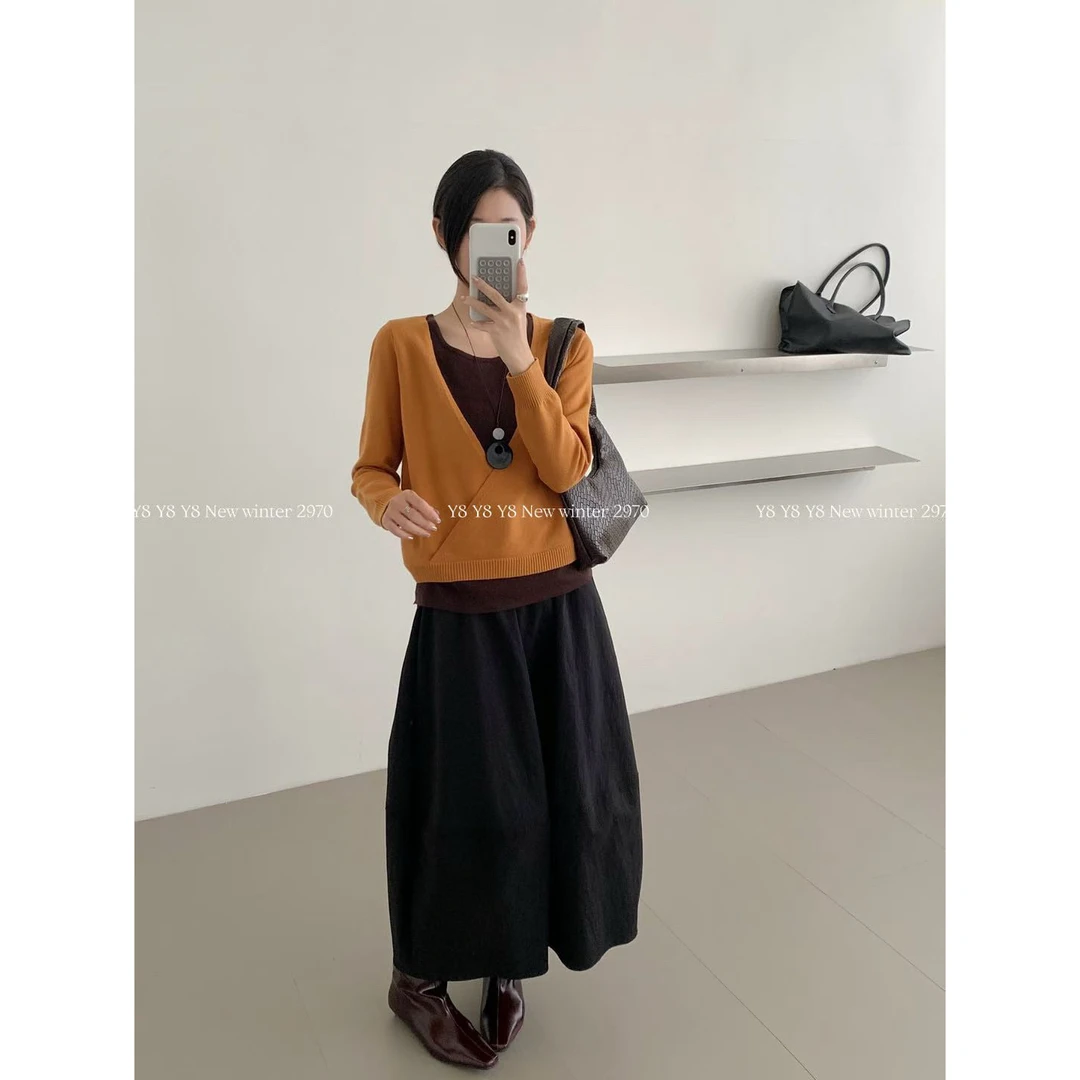 Miss na 2970 韩系小纵设计款显瘦特色毛衣