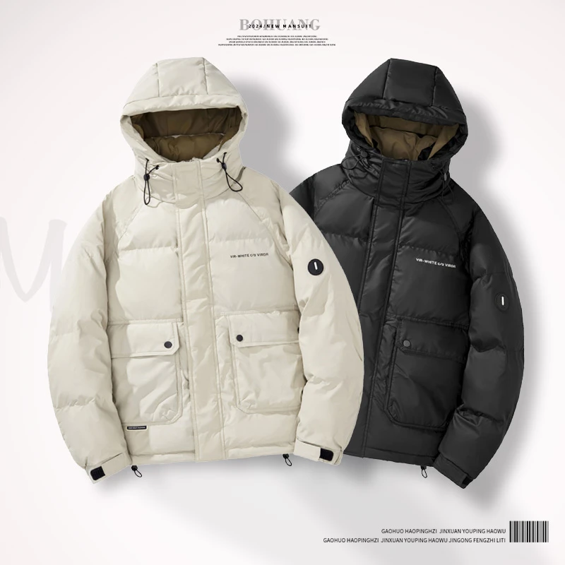 955-37533 短款冬季厚保暖男士百搭时尚休闲潮流帅气棉外套