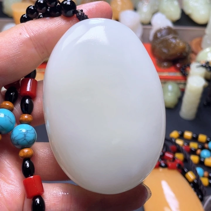 石材方解石手把件