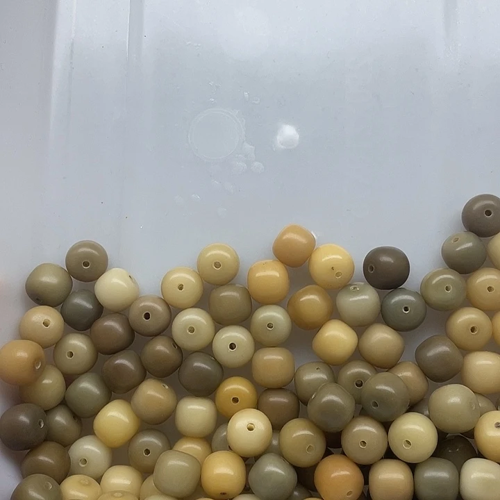 吊坠白玉菩提13微瑕榨菜色桶100颗