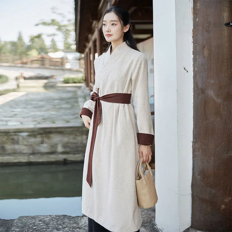 秋冬女装中国风汉服唐装禅修服禅服女茶改良艺师外套服装茶服茶艺