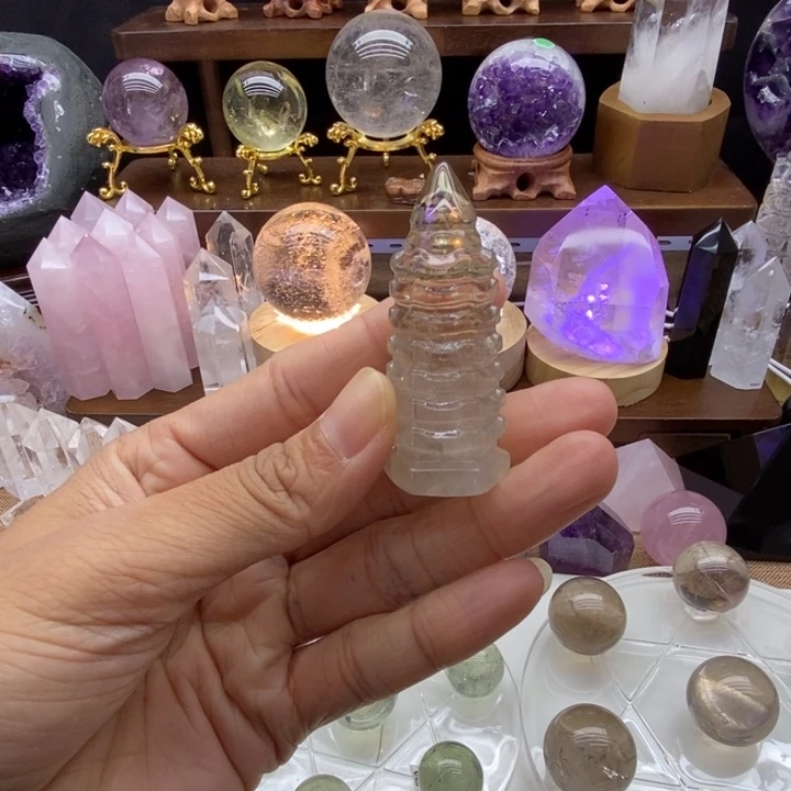水晶摆件未镶嵌文昌塔
