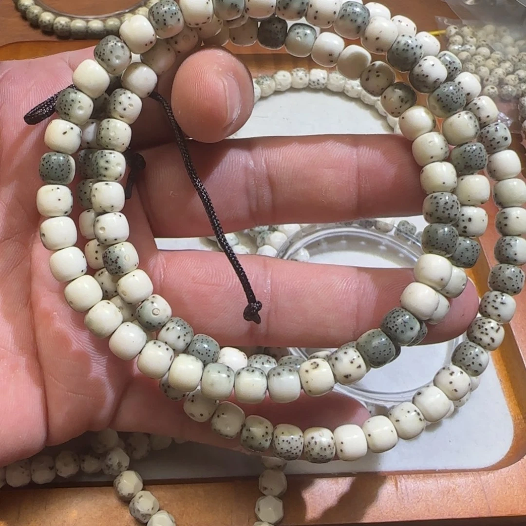 星月菩提手串76顶货绿背通体