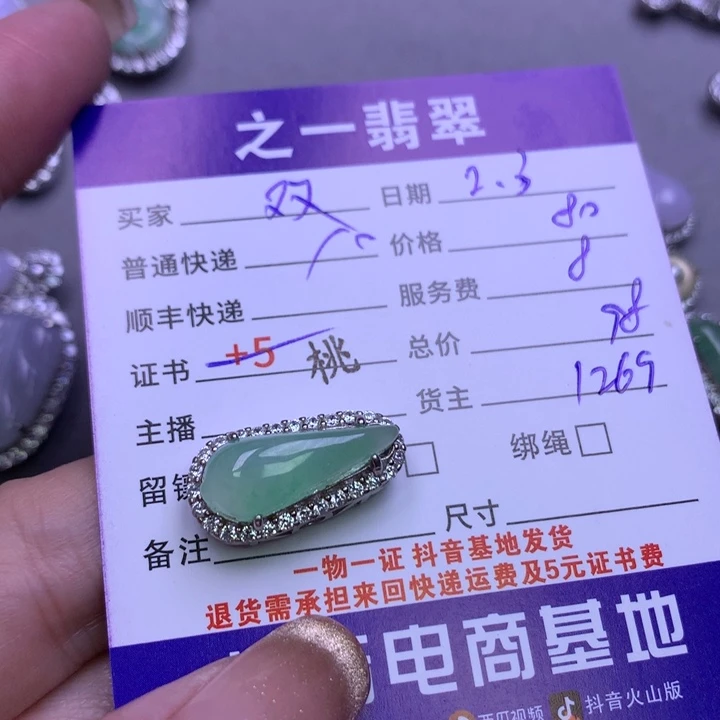 翡翠颈饰银S925镶嵌?****宝