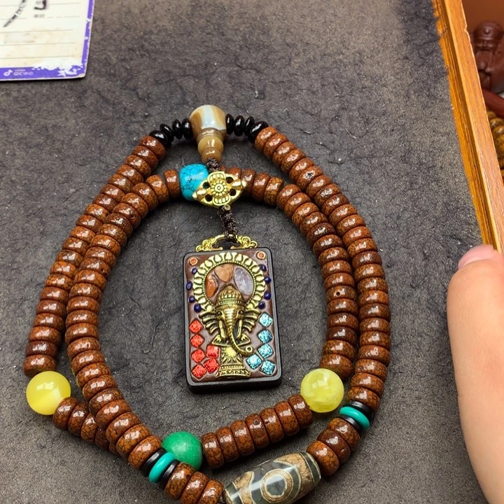 用***1星月菩提吊坠脖挂