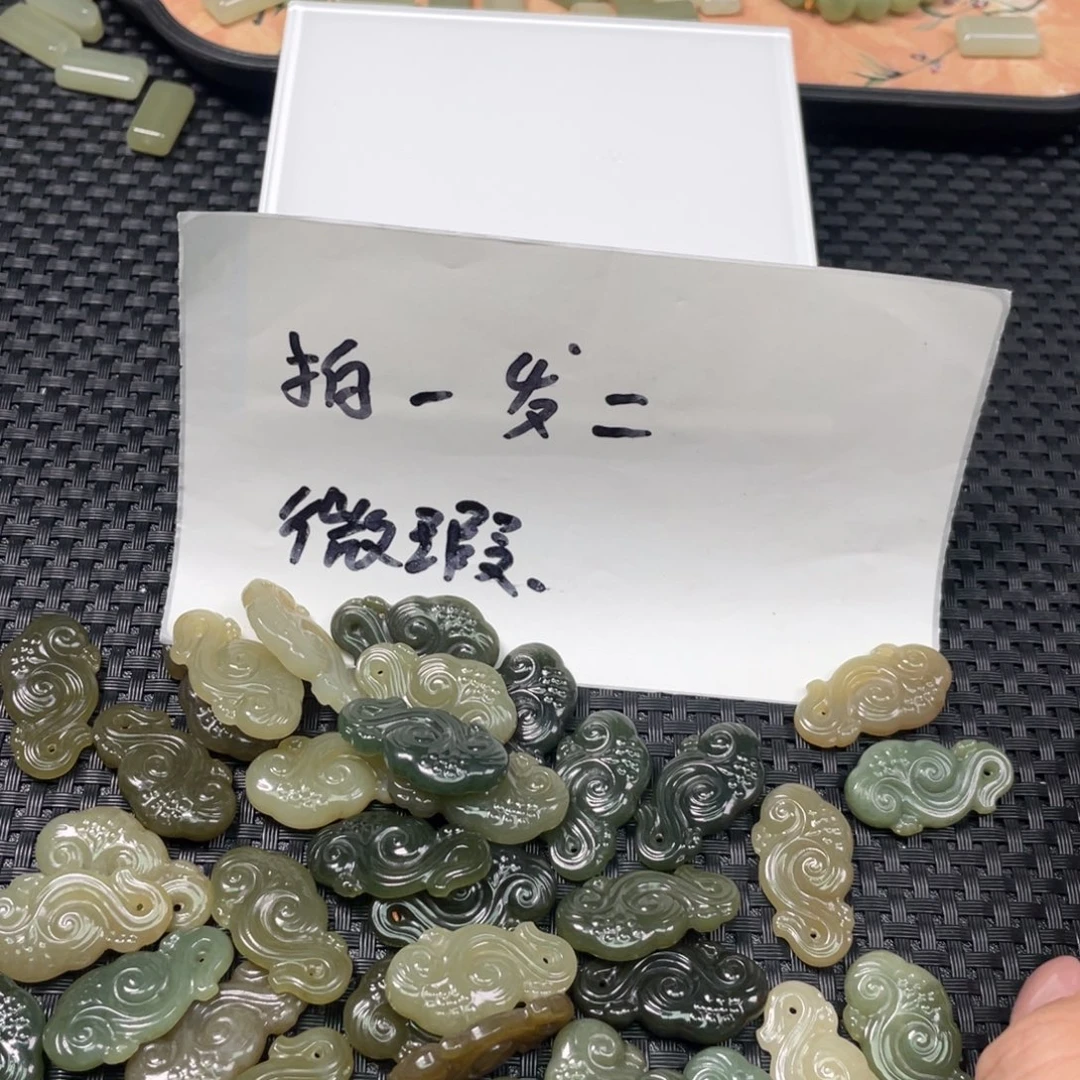和田玉未镶嵌颈饰福利灵芝如意