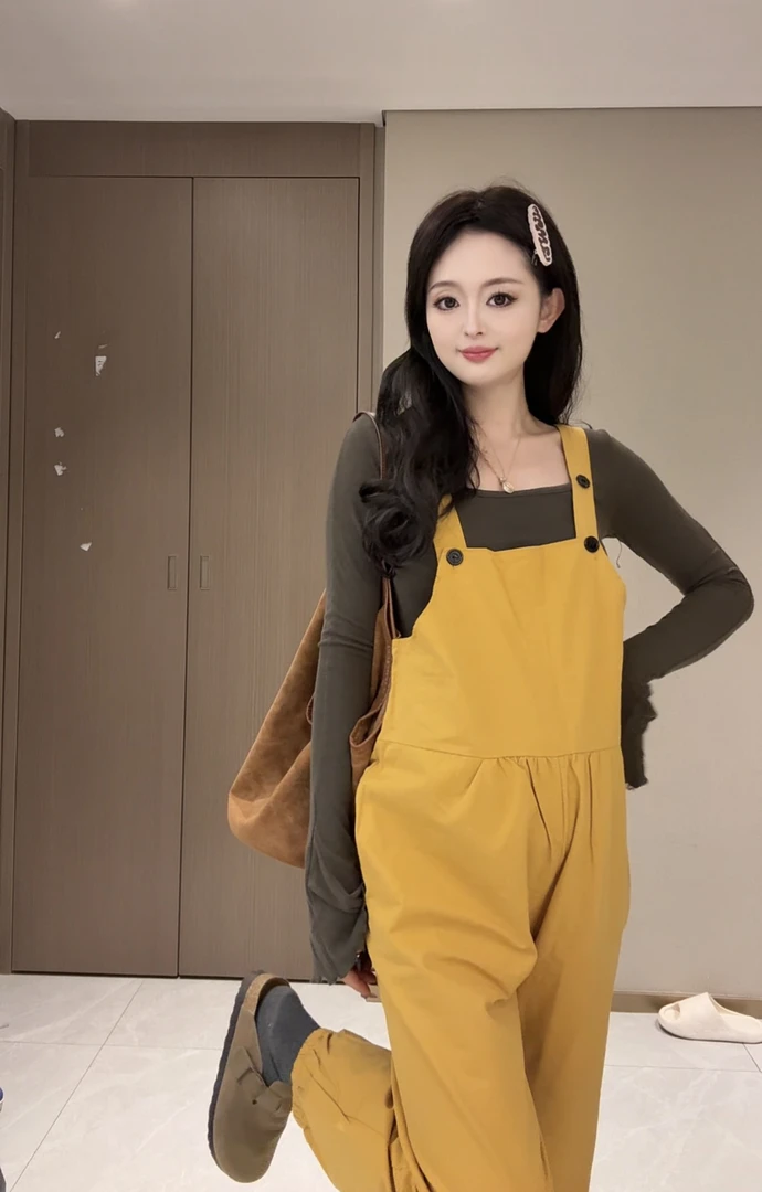 时尚孕妇春装孕妇装新款韩版宽松孕妇背带裤春夏背带裤