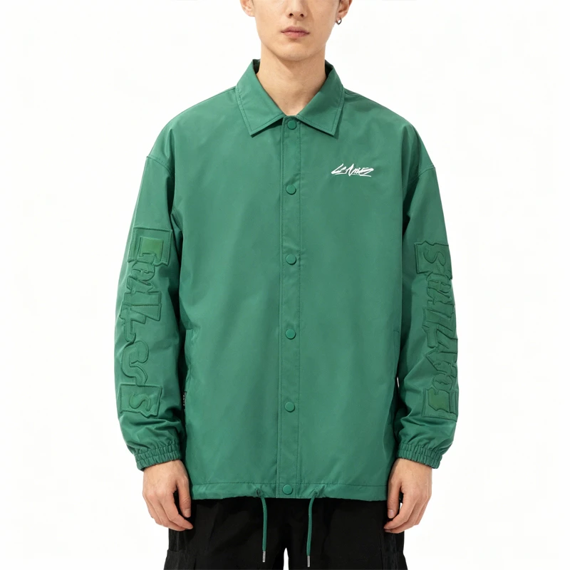 李宁男春百搭休闲风衣舒适无帽上衣长袖运动服AFDT615-B品