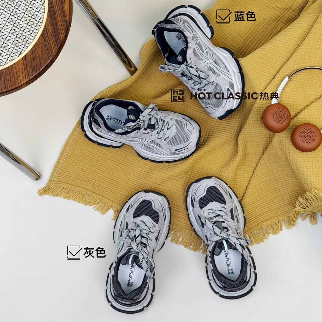 低帮时尚薄款增高韩版灰色秋季时尚休闲鞋老爹鞋