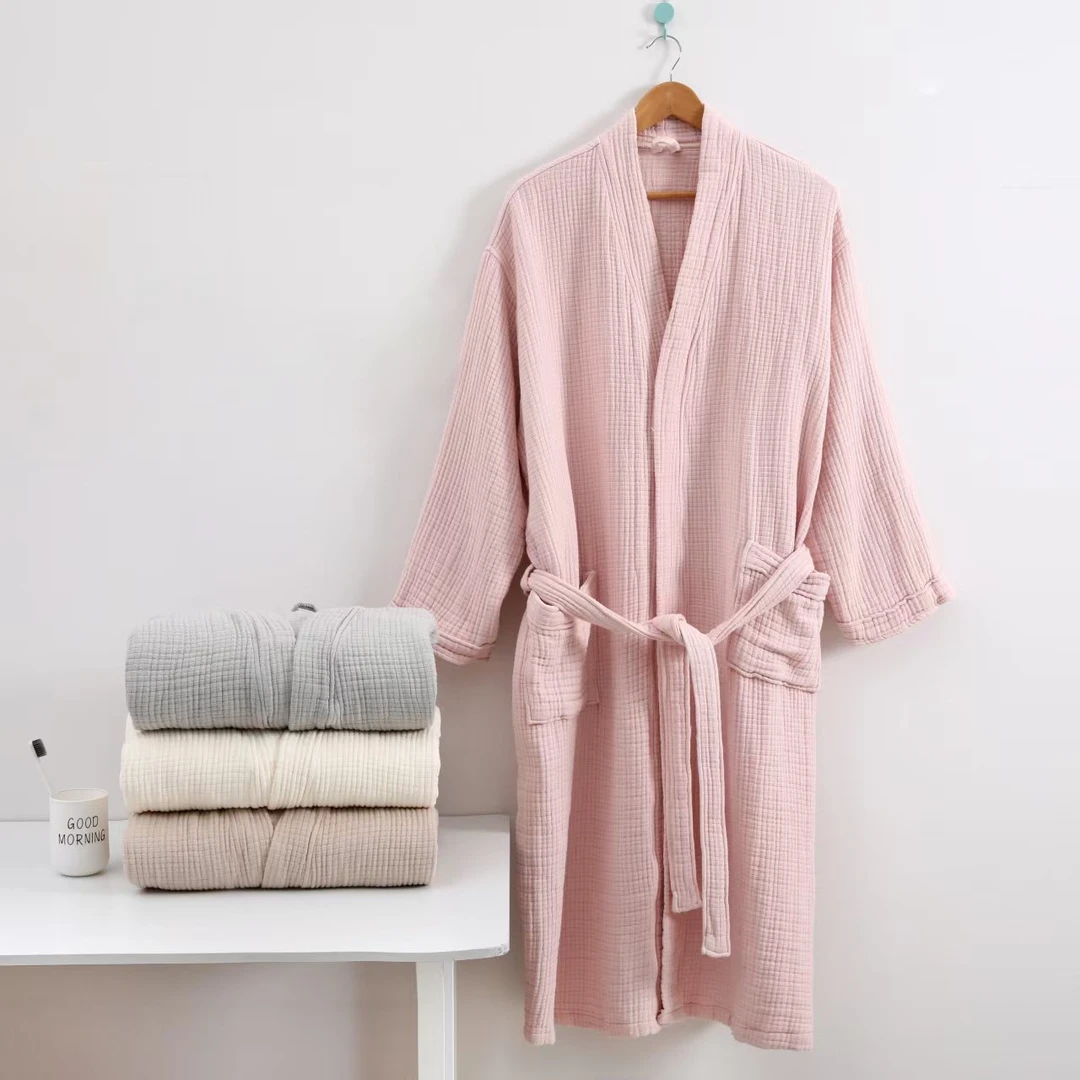 【棉麻睡衣】高端轻奢亲肤秋冬复古风棉麻睡衣家居服浴袍床品