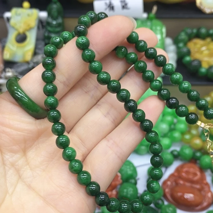 翡翠未镶嵌手链项链3