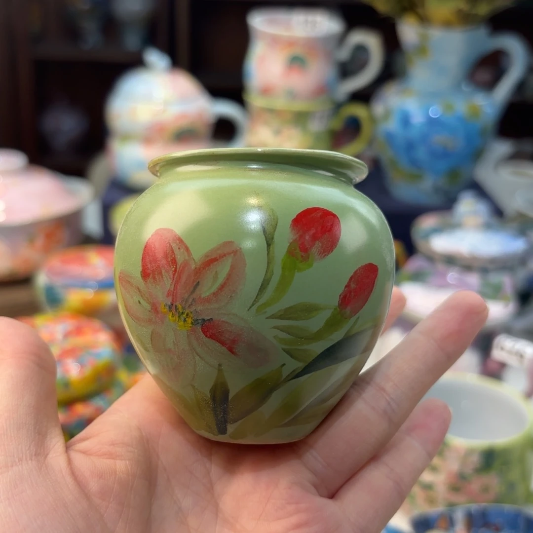 瓷片景德镇手绘高温釉下彩陶瓷茶具