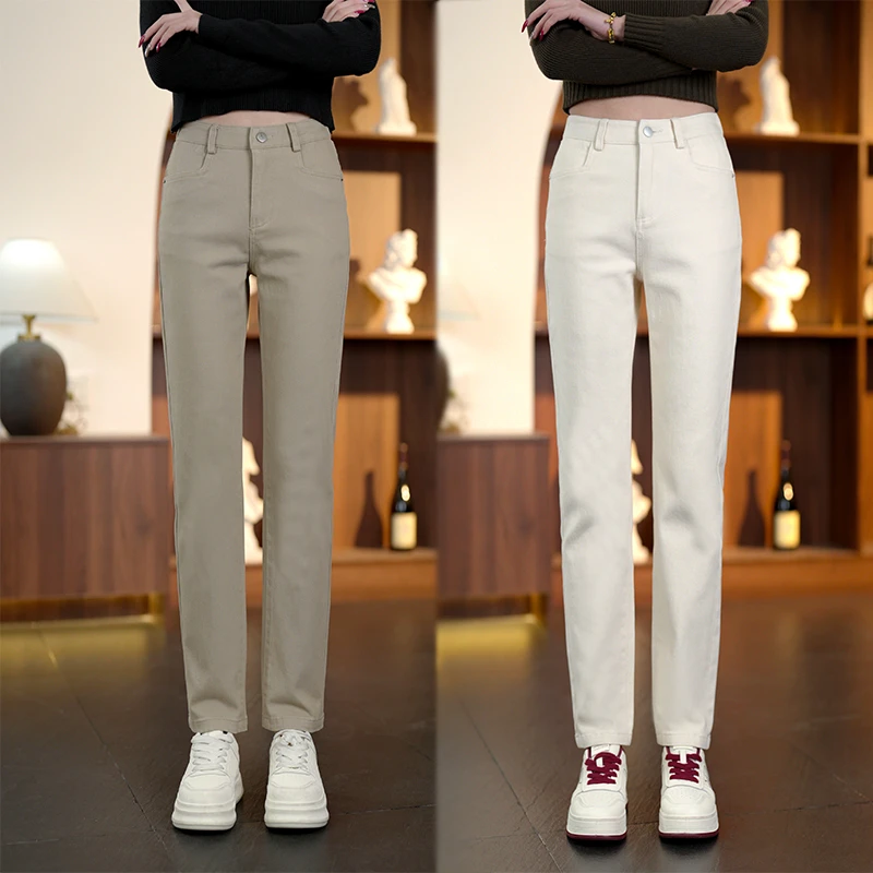 秋季新款烟管直筒裤女显高显瘦修身百搭显气质时尚烟管裤女9819C