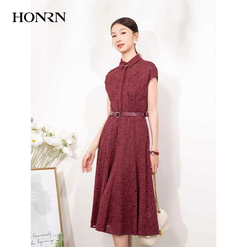 HONRN/红人洋气衣服遮肚子女显瘦连衣裙两件套女夏季HI22OL653