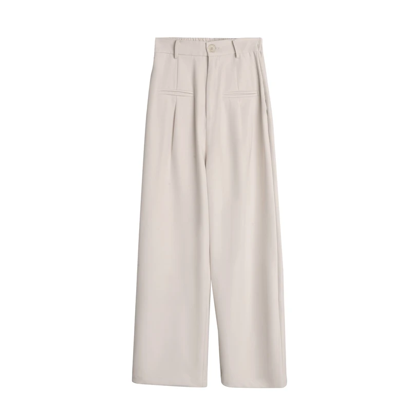 轻奢休闲高腰直筒裤休闲裤子宽松显瘦西裤