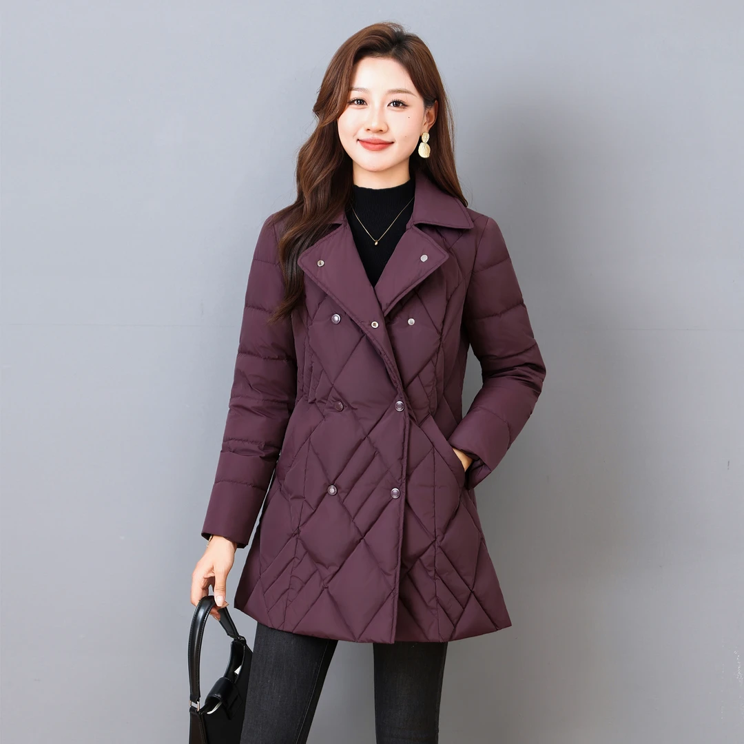 轻薄款羽绒服女款2025冬季新款小个子中年年妈妈薄款洋气外穿洋气