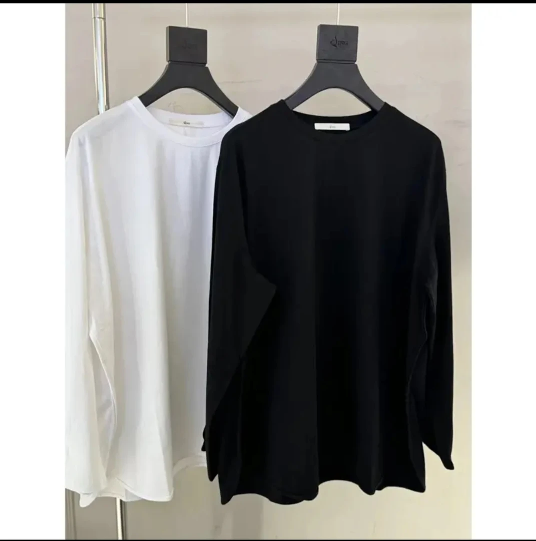 《步步高升》JING2025春季新款99810长袖打底衫休闲百搭T恤时尚纯色