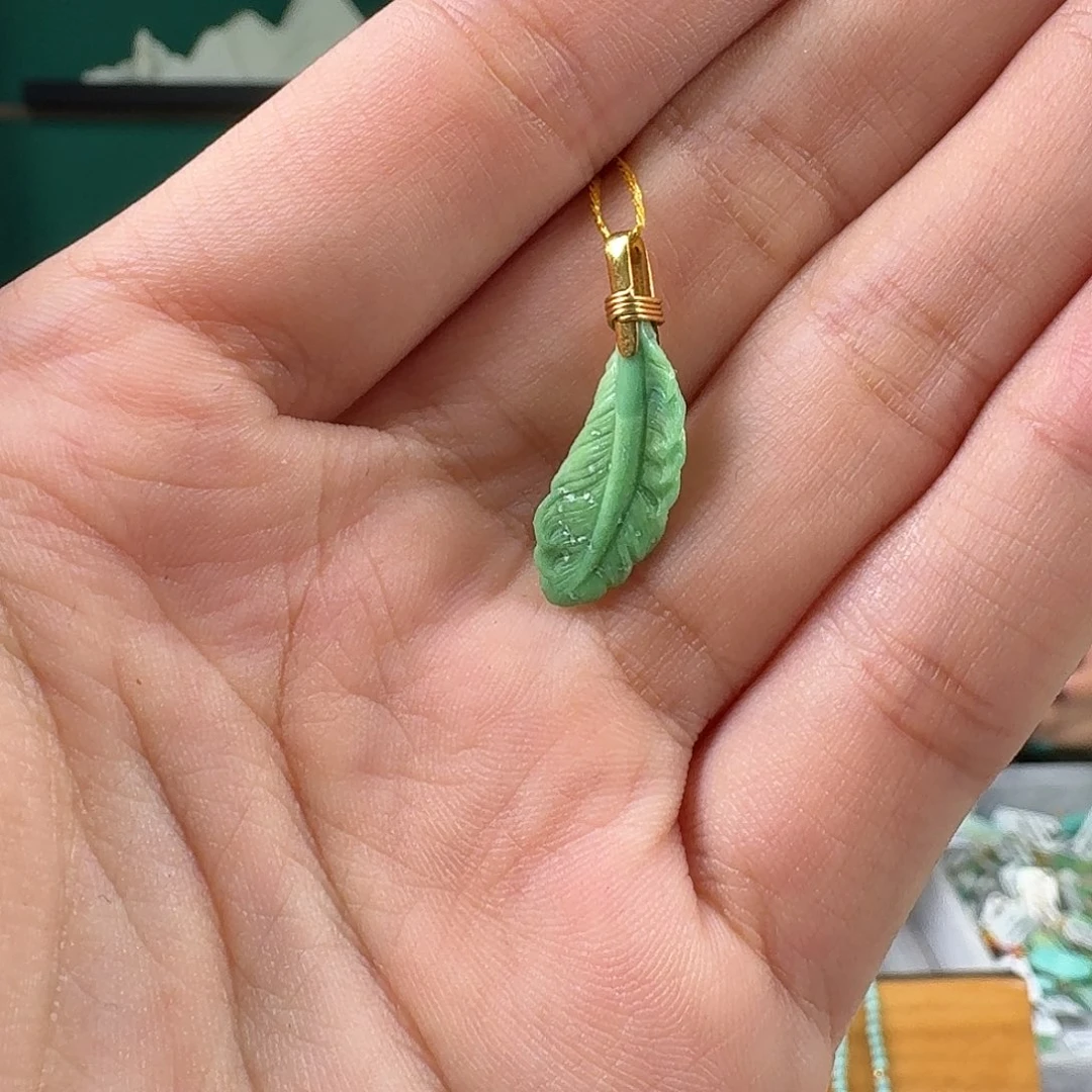 绿松石18K金镶嵌珠宝奇石