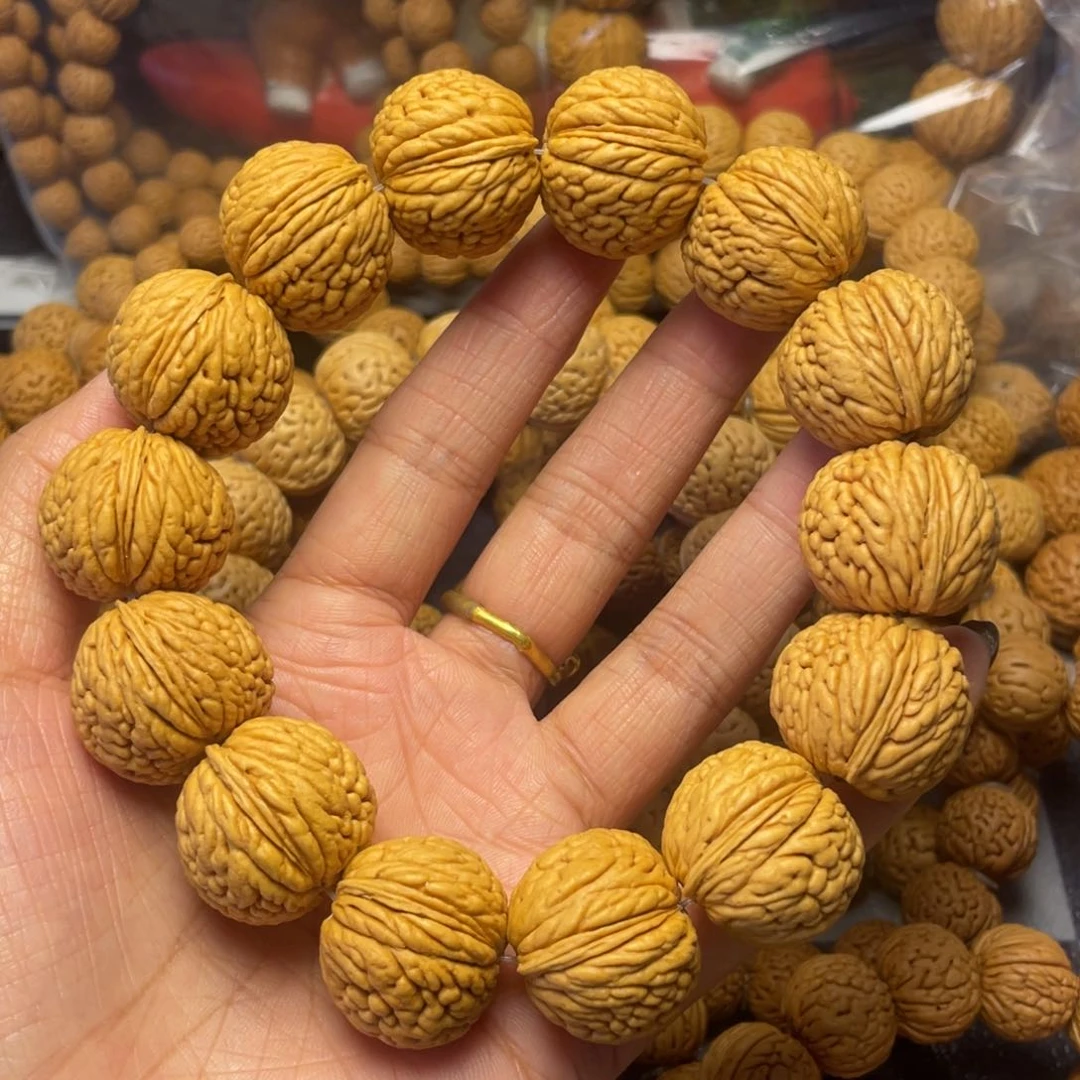 手串桃核青**河23.3龙鳞王手串