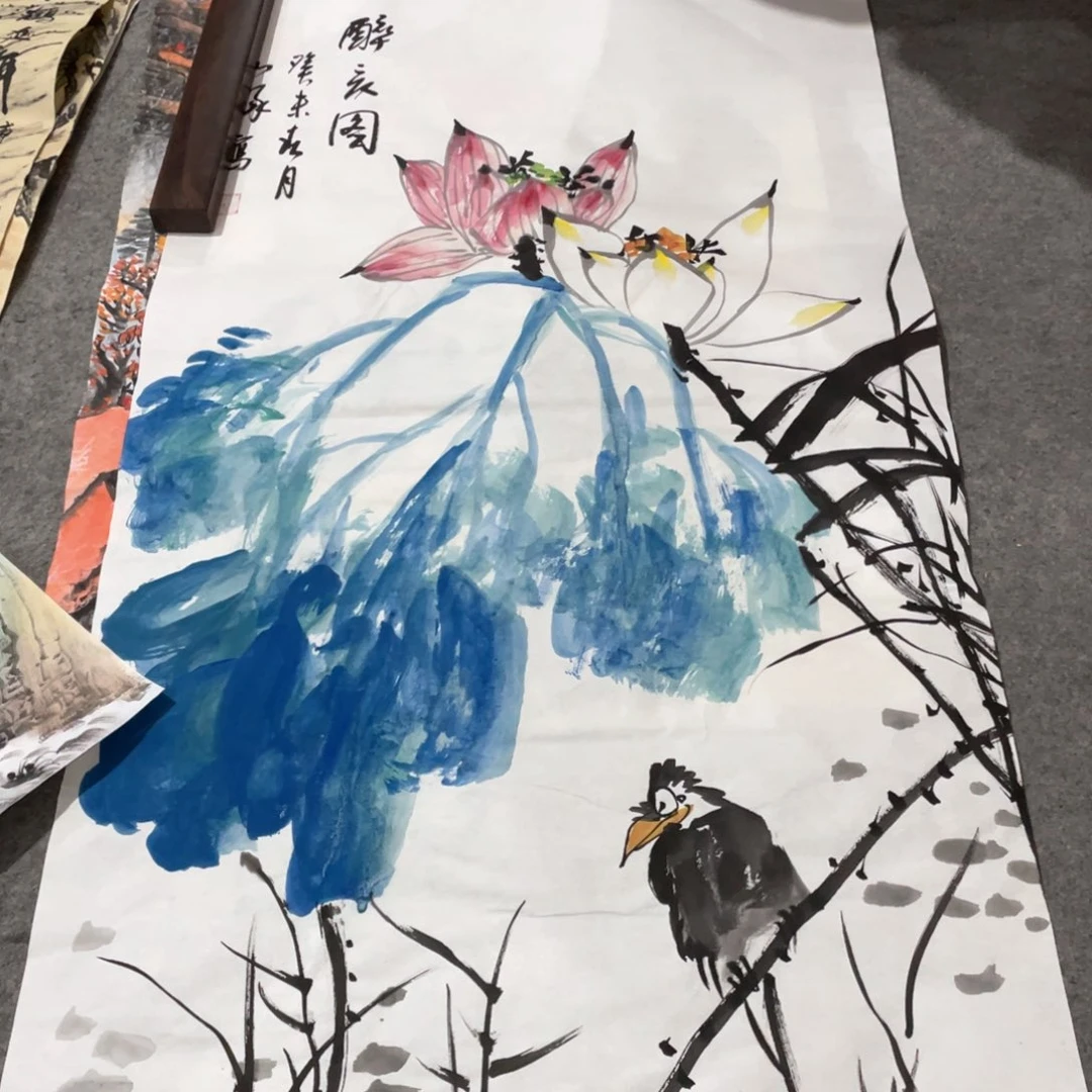 国画国画作品画心一张