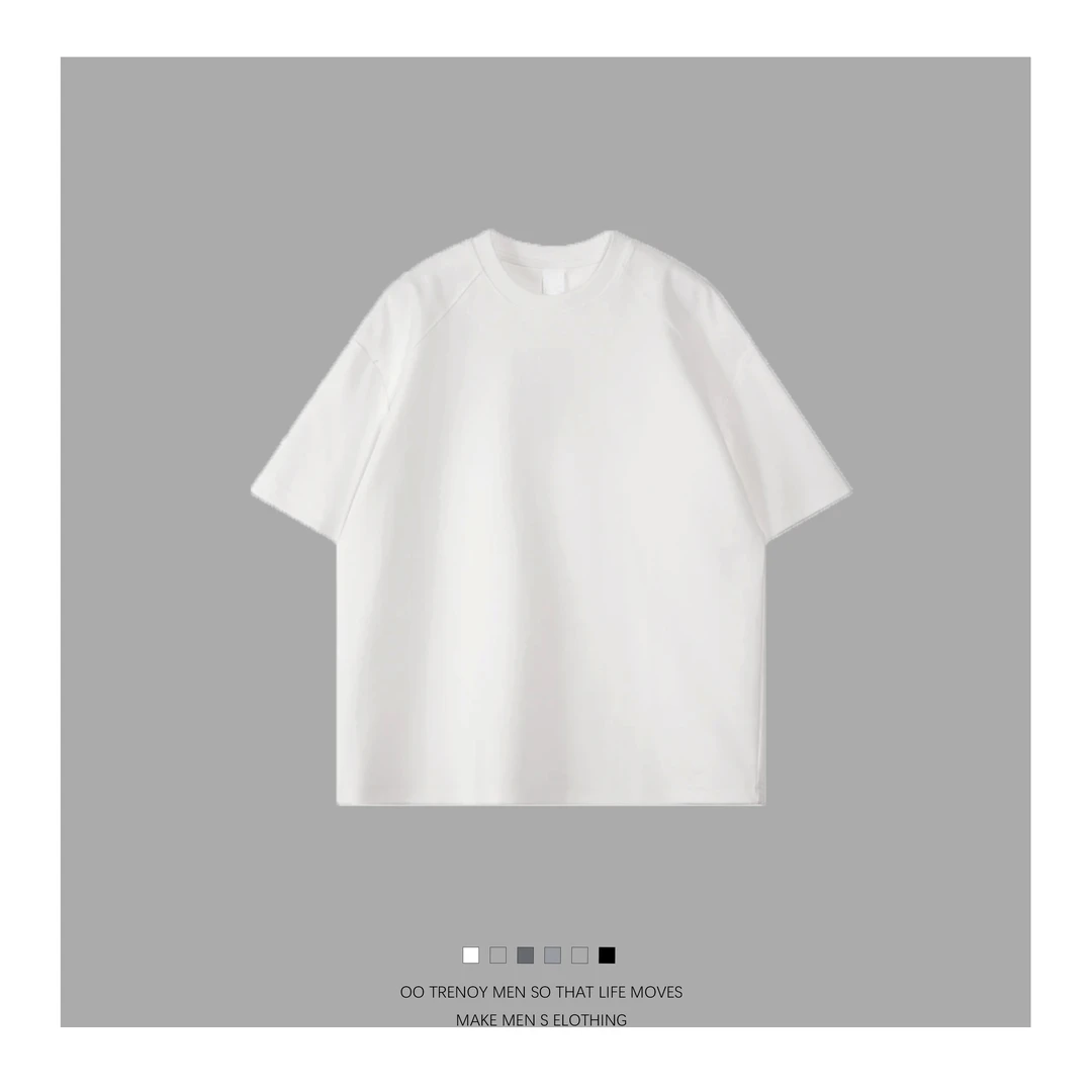 【阿杰今日穿搭】新款春夏百搭净版时尚休闲纯棉圆领体T恤 8812-1