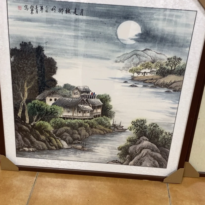 【闪购商品】国画手绘国画带框83.83