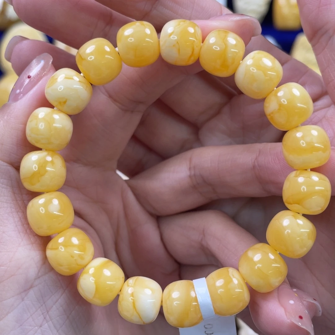 裸石蜜蜡未镶嵌琥珀蜜蜡手串卡11mm
