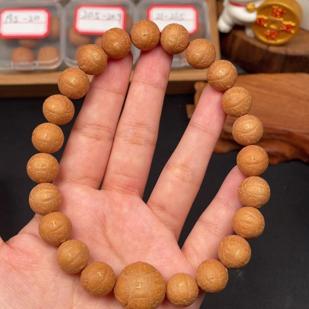 【闪购商品】凤眼菩提吊坠f3足球圆大眼橙黄皮玉化皮11.8