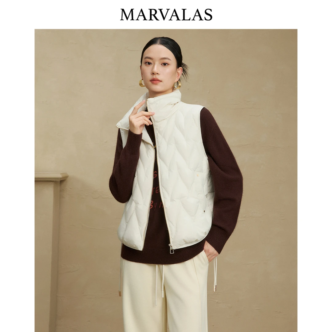 【珊珊专属】曼德诗短款马甲纯色百搭立领轻盈蓬松保暖外套