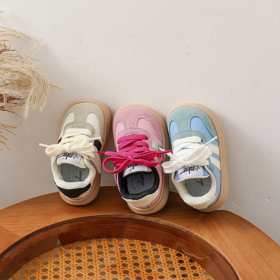 韩版儿童运动鞋春秋男童舒适软底休闲板鞋女童小白鞋宝宝魔术贴鞋