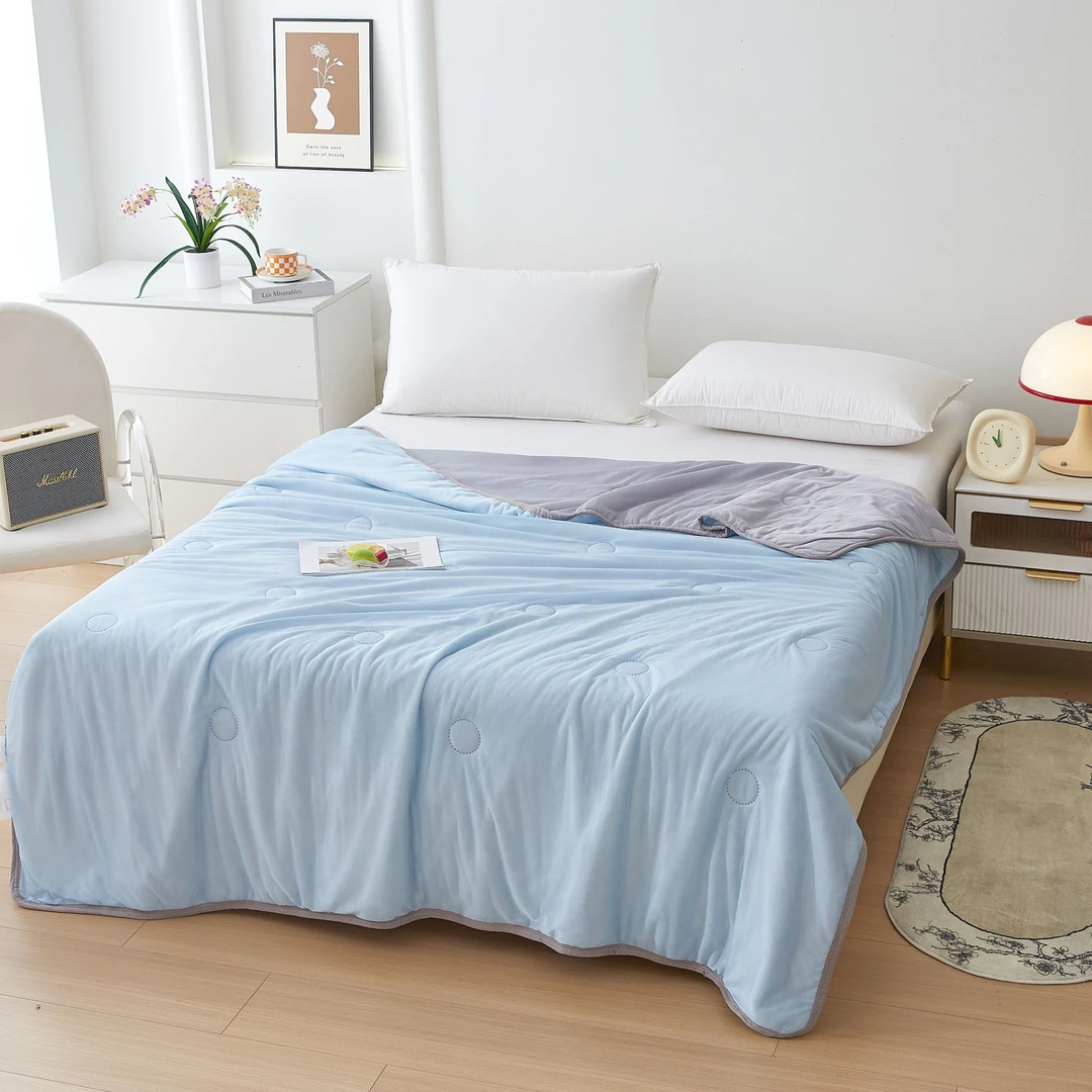 网红爆款凉感丝冰淇淋轻奢风冰丝凉感空调被夏凉被学生被双人被