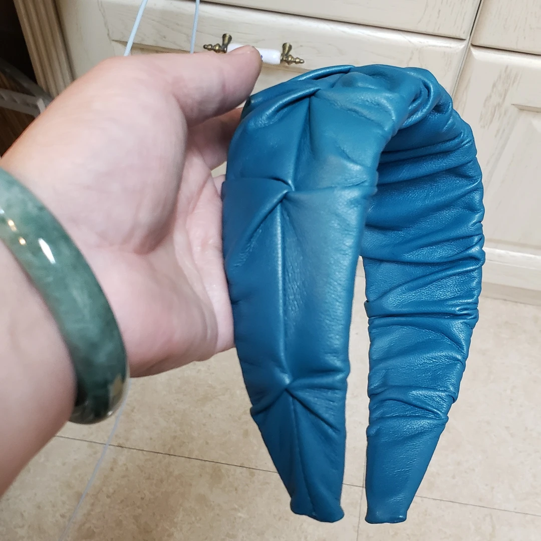 羊皮褶皱发箍  高颅顶 宽发箍宫廷 发箍定制